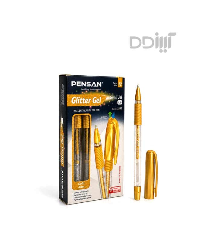 خودکار گلیتری طلایی پنسان | Pensan