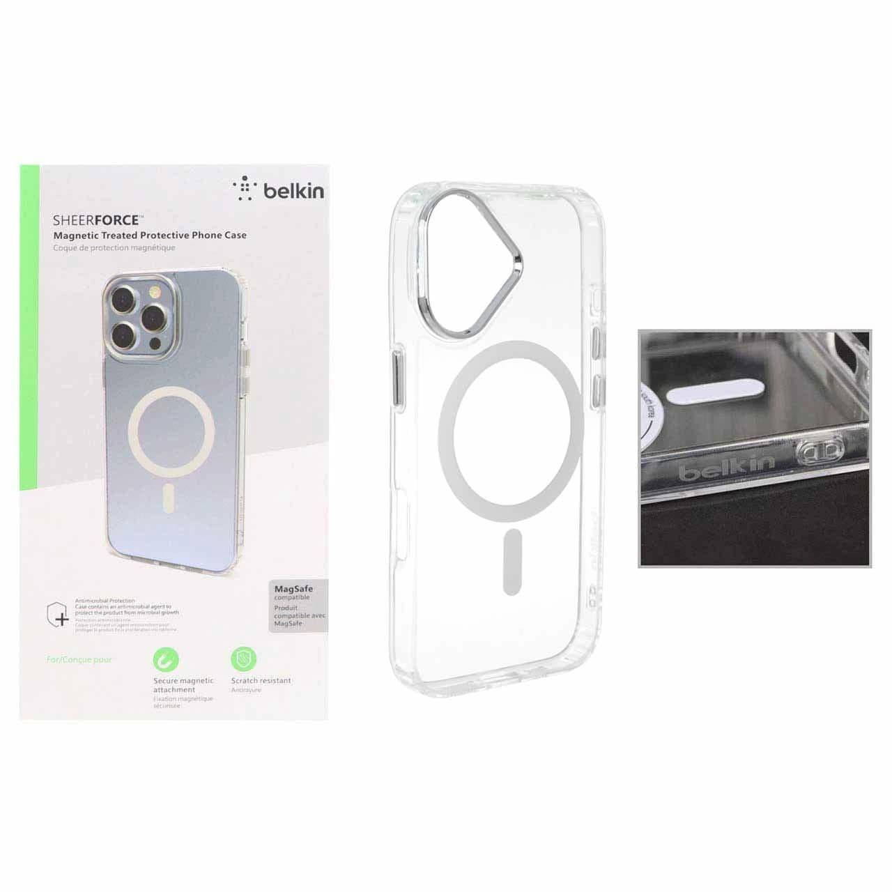 قاب belkin شفاف Magsafe مدل Apple iPhone 17