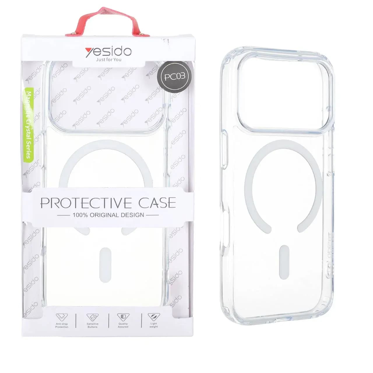 قاب Yesido PC03 شفاف MagSafe مدل Apple iPhone 17 Pro