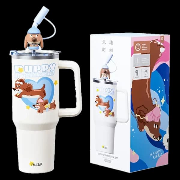 Insulated Mug With Straw | 1.2L
