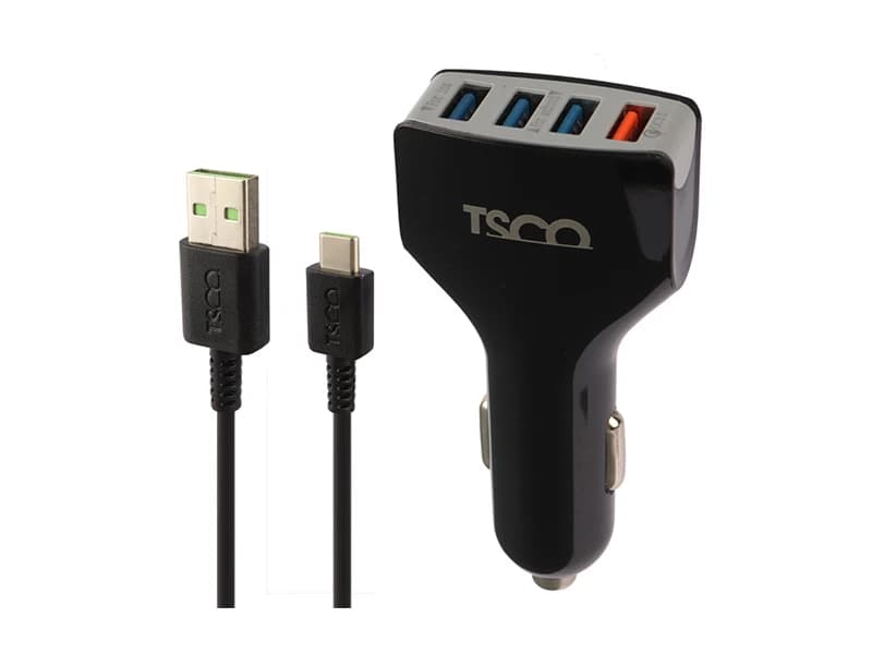 شارژر فندکی تسکو مدل TCG-20 همراه کابل TYPE-C