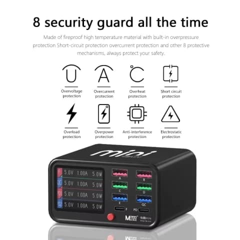 مولتی شارژر 8 پورت فست MaAnt Dianba Mini — تصویر ۳