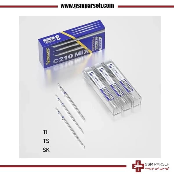 پک نوک های 3 عددی مدل C210 برند مکانیک (صاف – کج – کاتری)