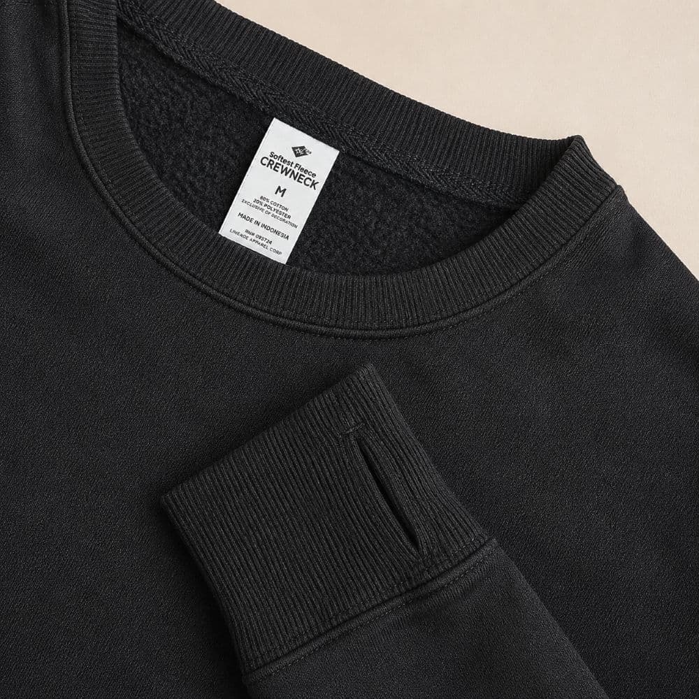 دورس انگشتی سه نخ خارجی مشکی ساده Crewneck اصل سایز 40 تا 44 کد 3361 — تصویر ۴