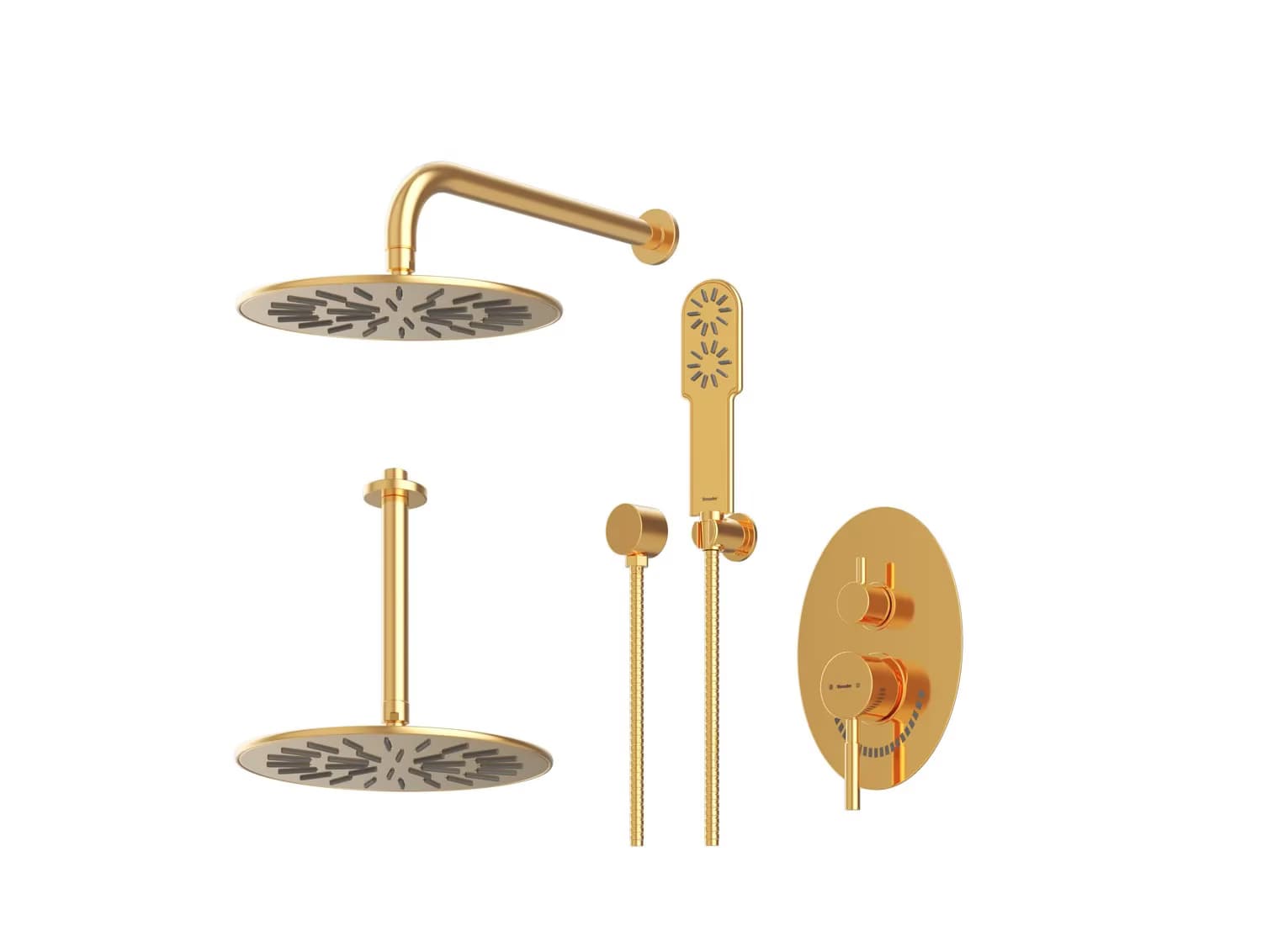 شیر توکار مدل روگن BRASS | طلا | تیپ چهار