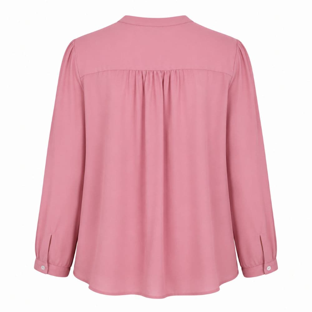 بلوز زنانه اورجینال برند H&M وارداتی رنگ کالباسی سایز 42 تا 46 کد 3301 — تصویر ۴
