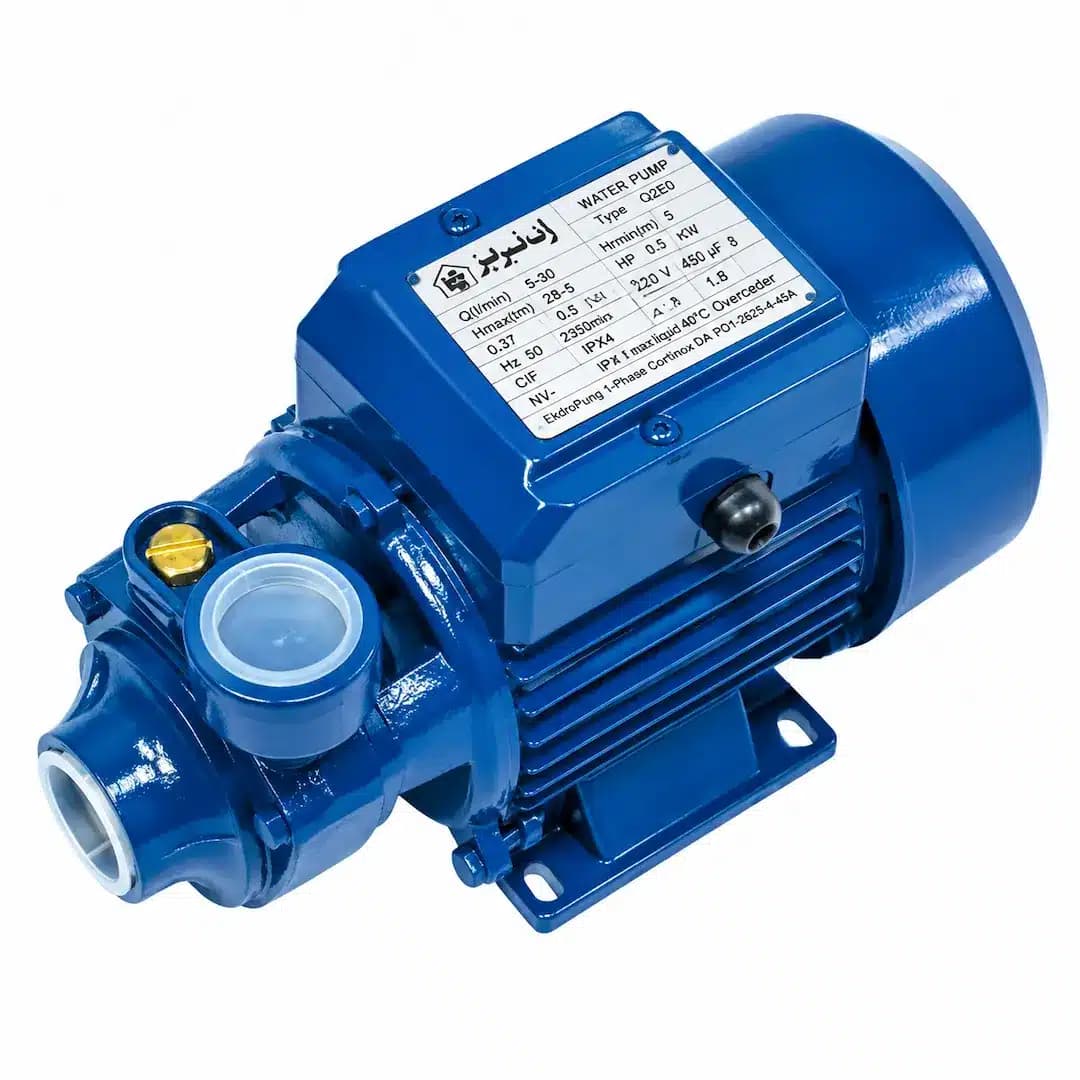 پمپ آب کالمو تکفاز محیطی 0.5 اسب آلومینیوم ژن مدل qb-60