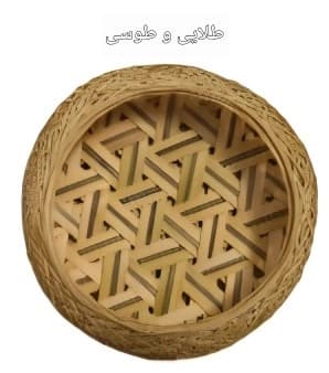 دیوارکوب حصیری بامبو سبدی کد 190 — تصویر ۳