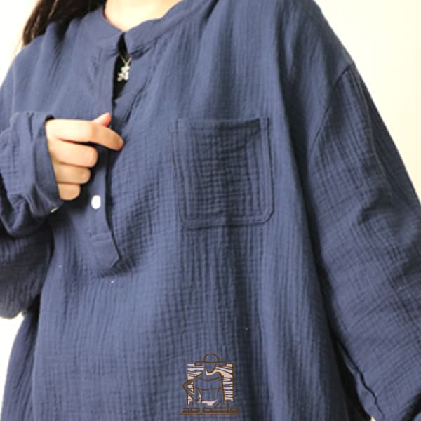 شومیز مانتویی جلو بسته زنانه کد 662 — تصویر ۴