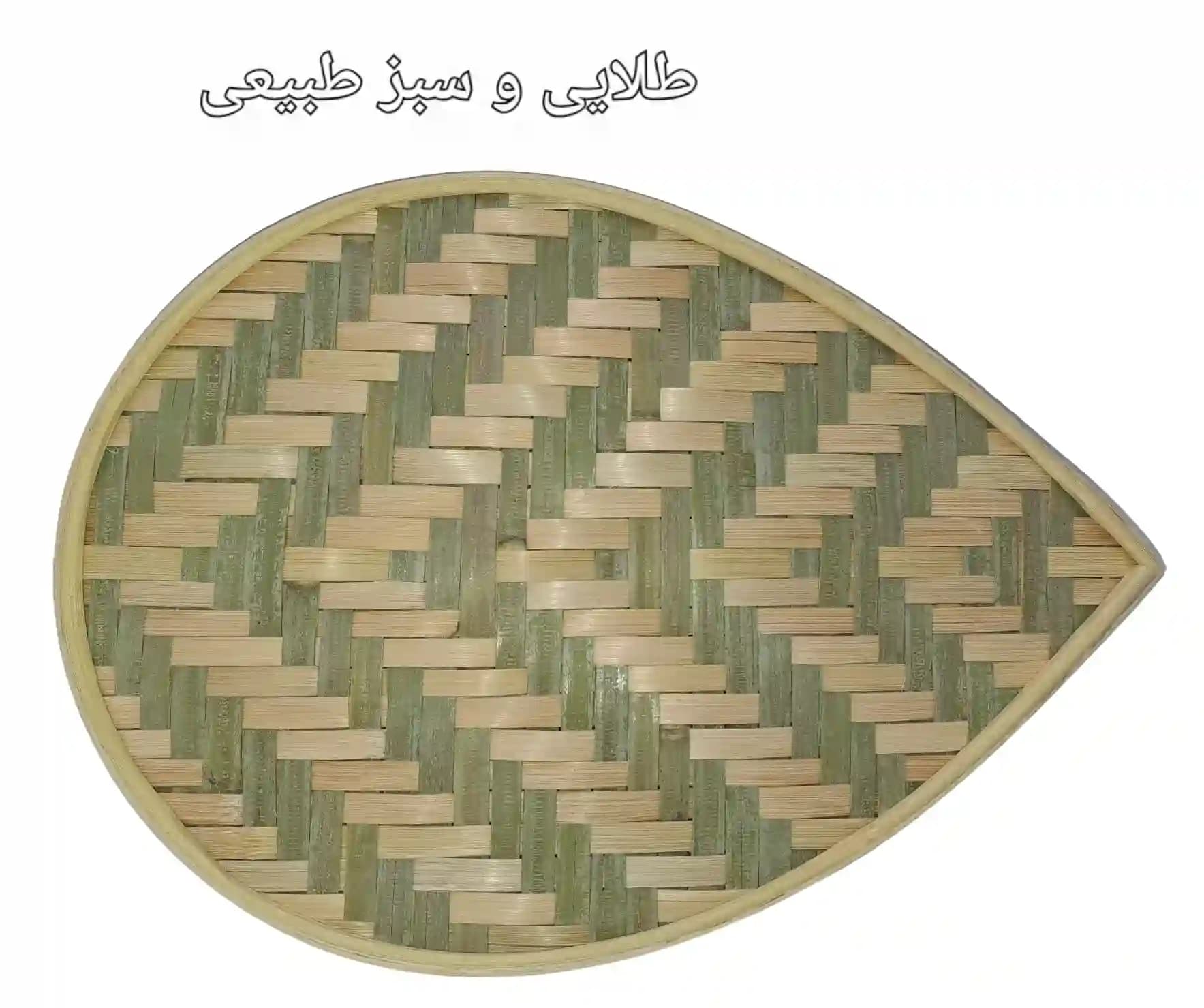 دیوارکوب حصیری بامبو طرح برگ کد146 — تصویر ۶