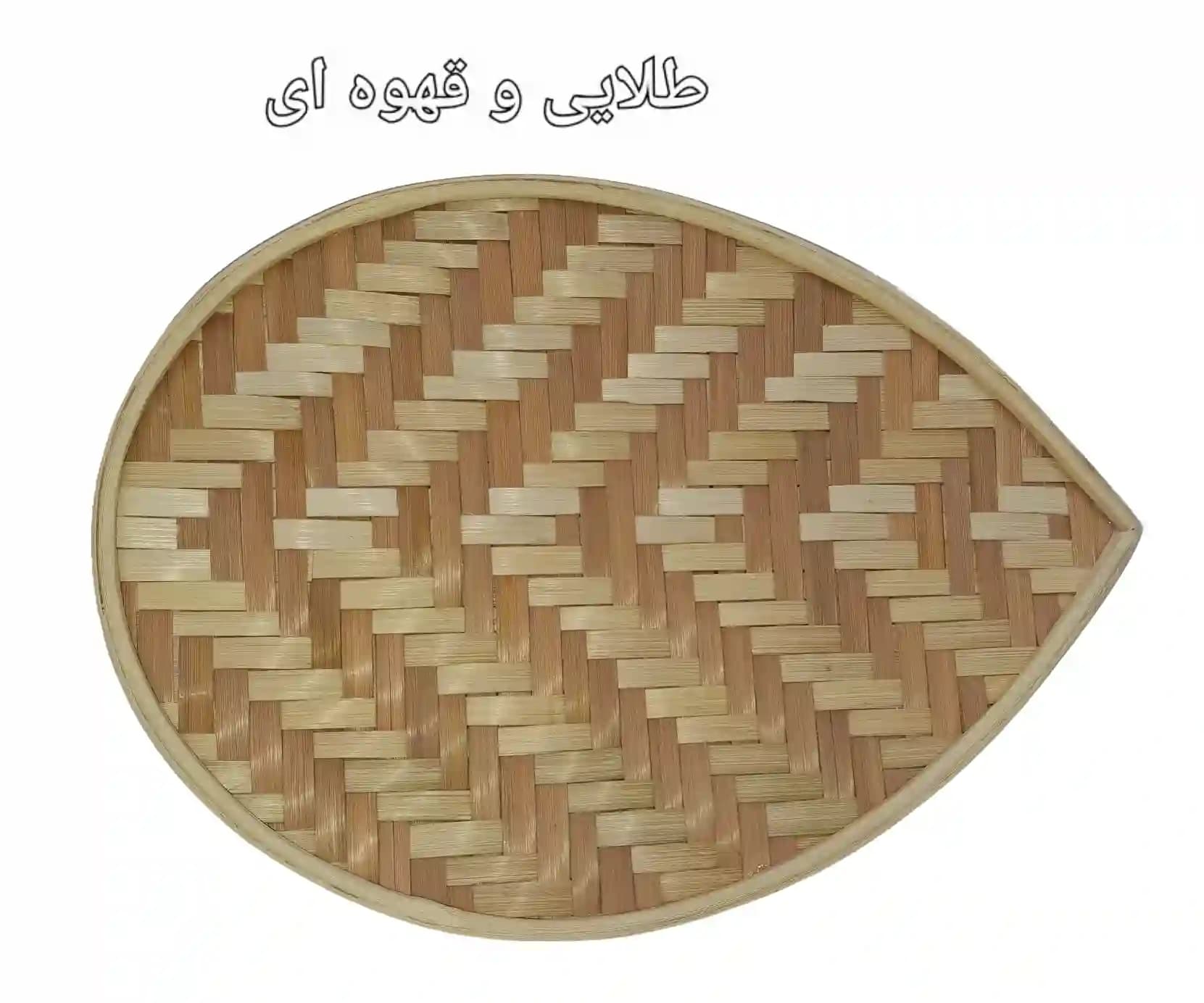 دیوارکوب حصیری بامبو طرح برگ کد146 — تصویر ۵