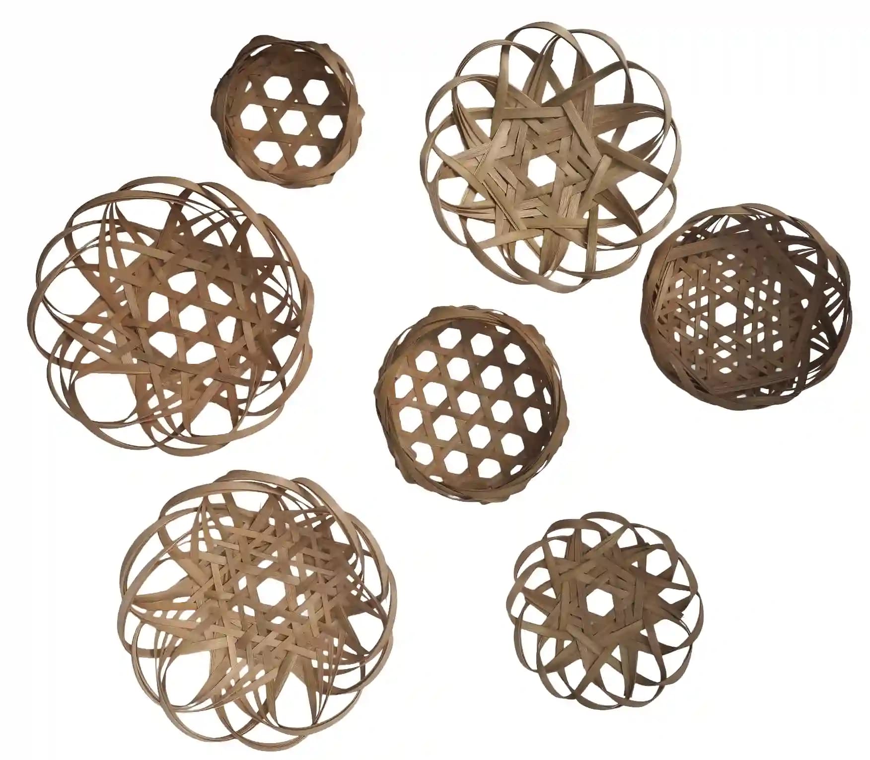 سبد حصیری بامبو لبه گلی کد137 — تصویر ۴