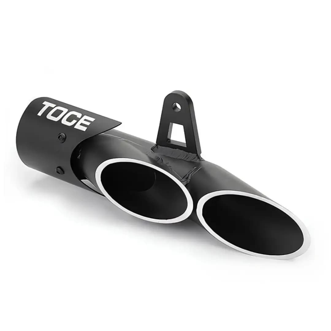 اگزوز قهرمانی اسپرت دو لول طرح TOCE (کد ۲۷) – مشکی مات شکاری — تصویر ۴
