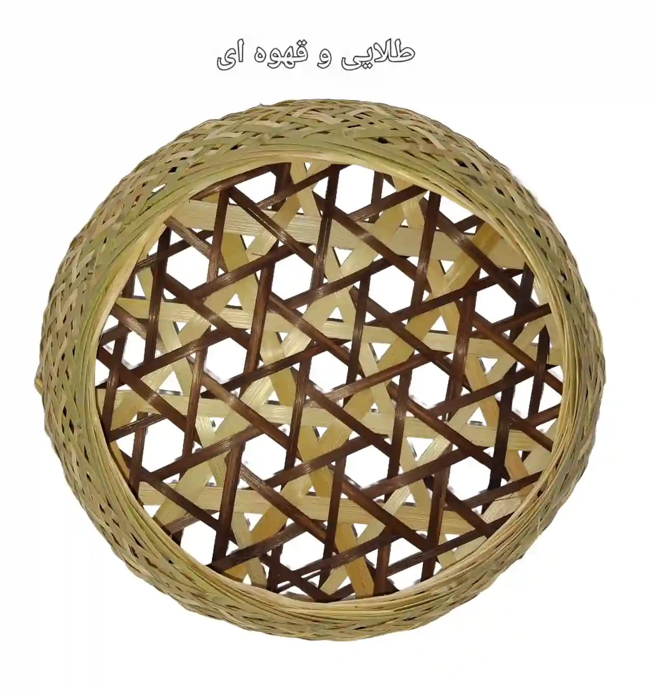 دیوارکوب حصیری بامبو سبدی کد 161 — تصویر ۲
