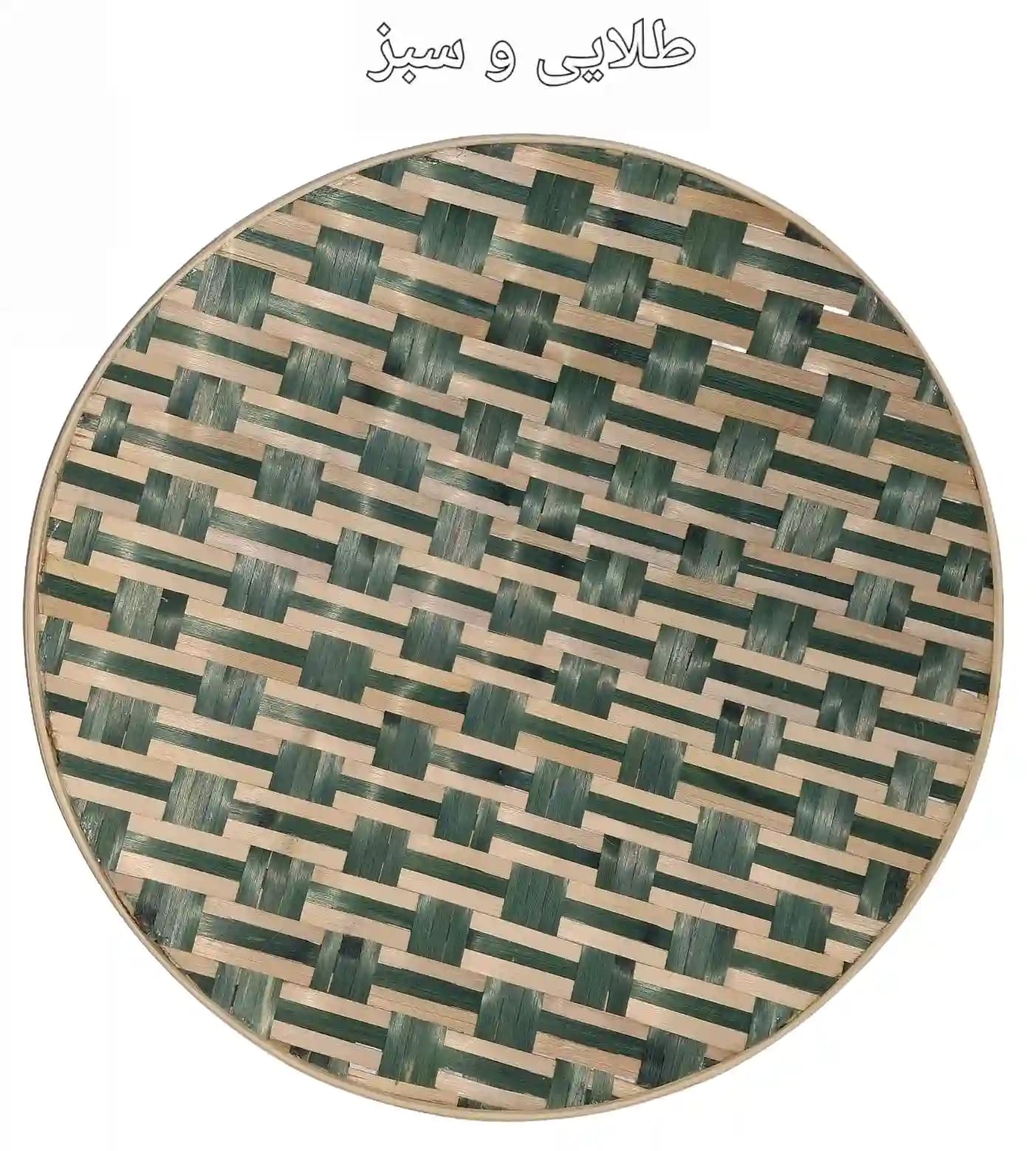 دیوارکوب حصیری بامبو قطر 40 سانت بافت شعاعی کد74