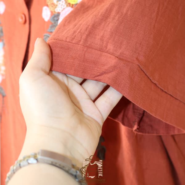 شومیز گلدوزی قواره دار زنانه کد 574 — تصویر ۳