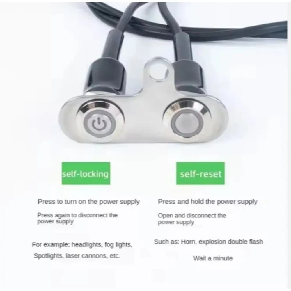 کلید فرمان چراغدار موتور سیکلت مدل Power Button — تصویر ۵