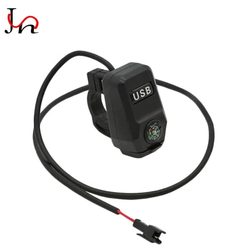شارژر USB فرمان موتور سیکلت با قطب‌نما