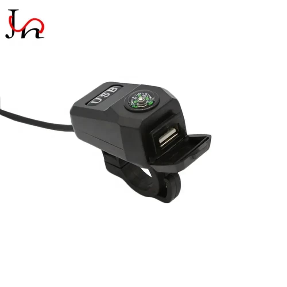 شارژر USB فرمان موتور سیکلت با قطب‌نما — تصویر ۵