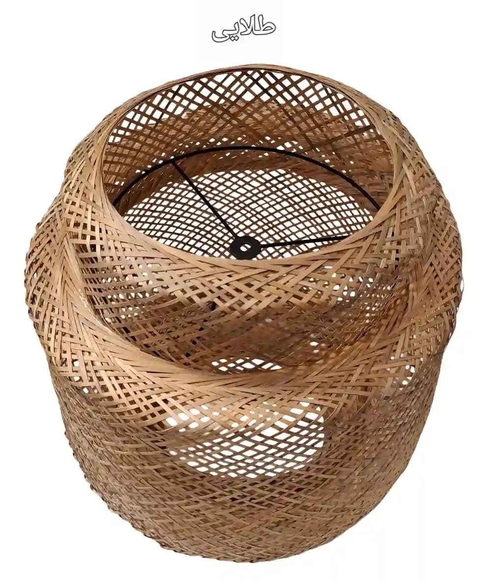 لوستر حصیری بامبو ایکیا کوچک کد 86 — تصویر ۲