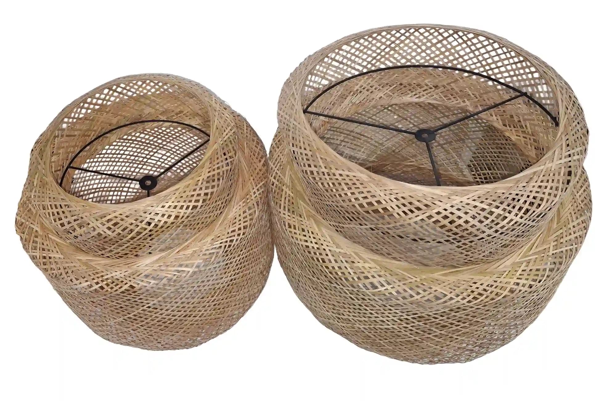 لوستر حصیری بامبو ایکیا کوچک کد 86 — تصویر ۷