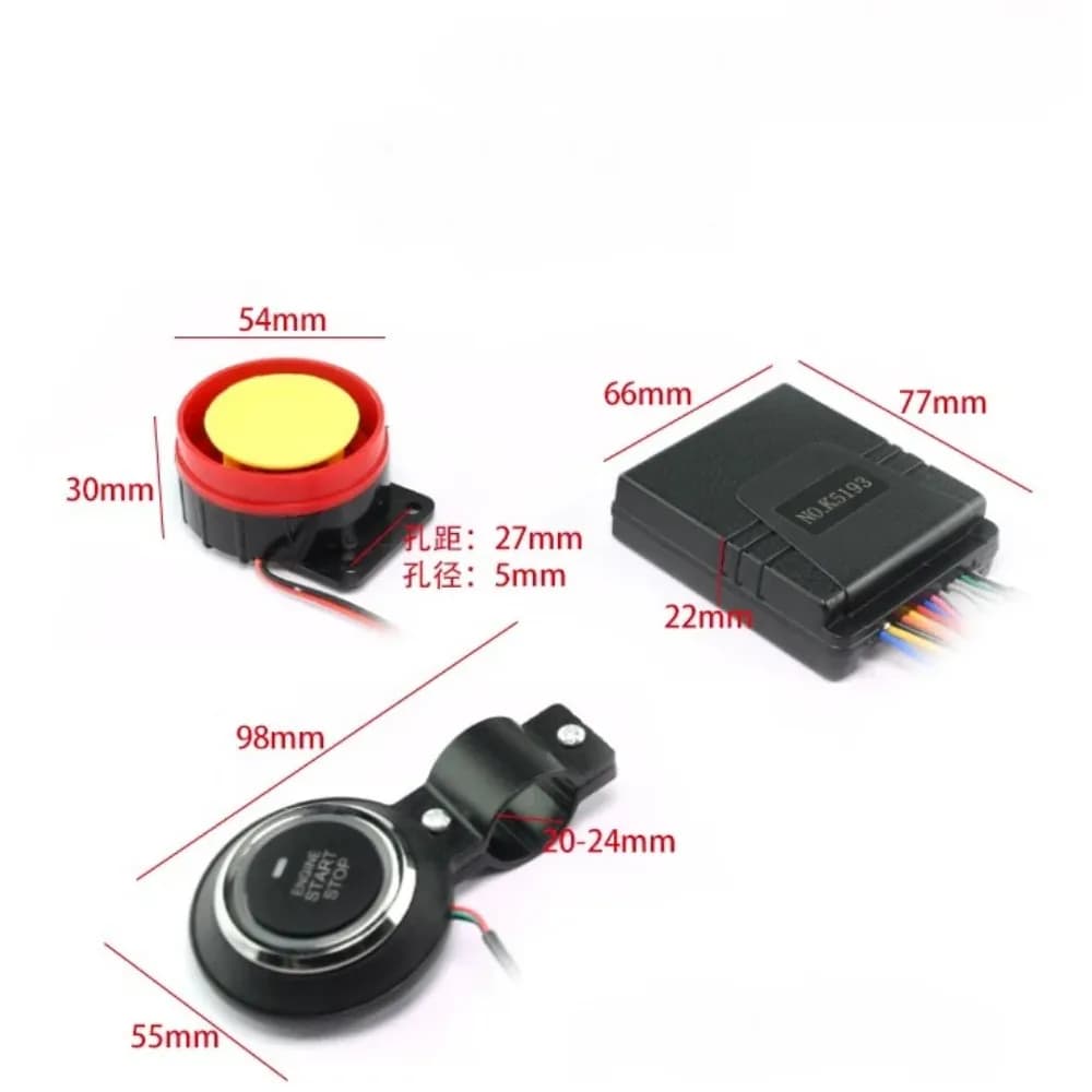 دزدگیر استارتی کی‌لس (Keyless) موتور سیکلت مدل K5193 — تصویر ۴