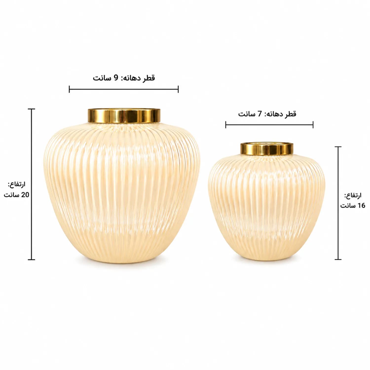 گلدان شیشه‌ای دکوراتیو رومیزی مدل ژاکلین — تصویر ۷