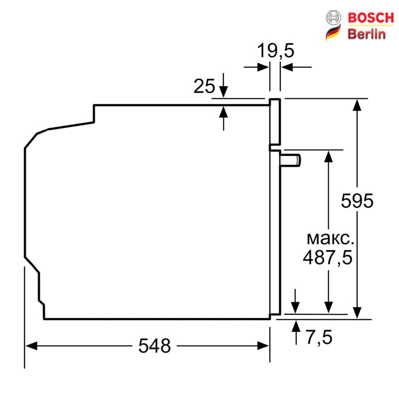 فر برقی توکار بوش مدل BOSCH HBG536HS0R — تصویر ۸