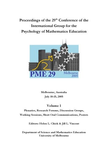 کتاب Proceedings of the 29th Conference of the International Group for the Psychology of Mathematics Education Volume 1 نسخه کامل