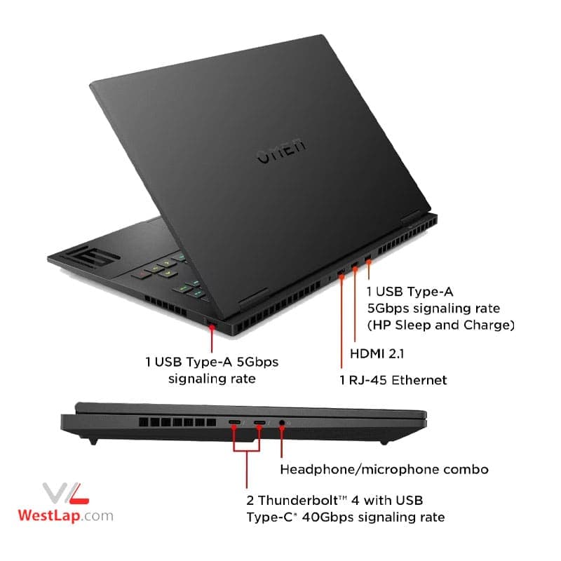 لپ تاپ اپن باکس HP Omen 16-core i9 13900HX-16GB-512GB-RTX 4060 — تصویر ۵