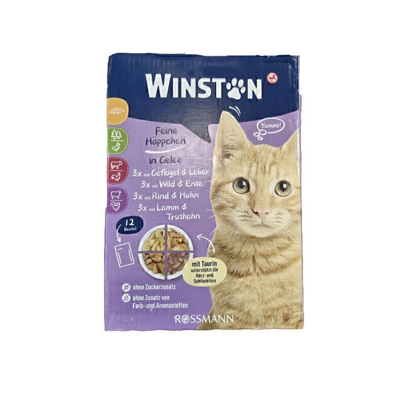 پوچ گربه وینستون در ژله ساده Winston In Jelly Pack بسته 12 عددی