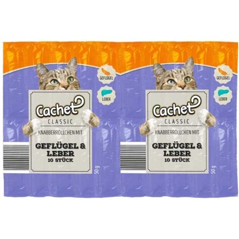 اسنک تشویقی گربه کچت با طعم گوشت مرغ و جگر Cachet Treat Chicken & Liver
