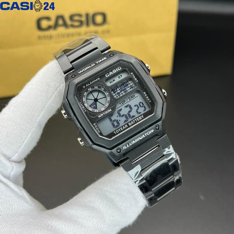 ساعت مچی کاسیو جهان نما CASIO-AE-1200WH-1A — تصویر ۳