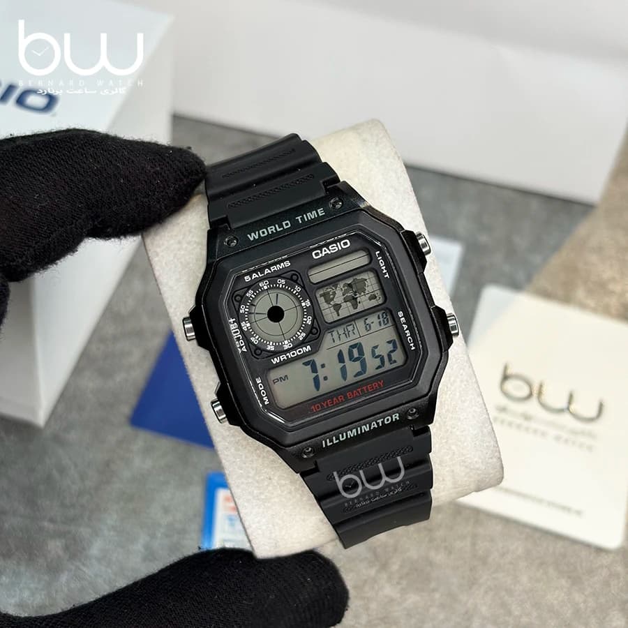 ساعت مچی کاسیو جهان نما CASIO-AE-1200WH-1A — تصویر ۵