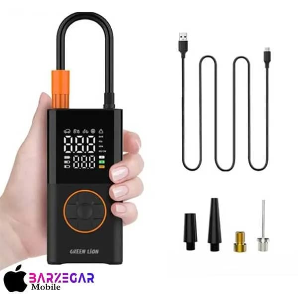 پمپ باد قابل حمل خودرو گرین لاین مدل Greenlion GTI-01 — تصویر ۳
