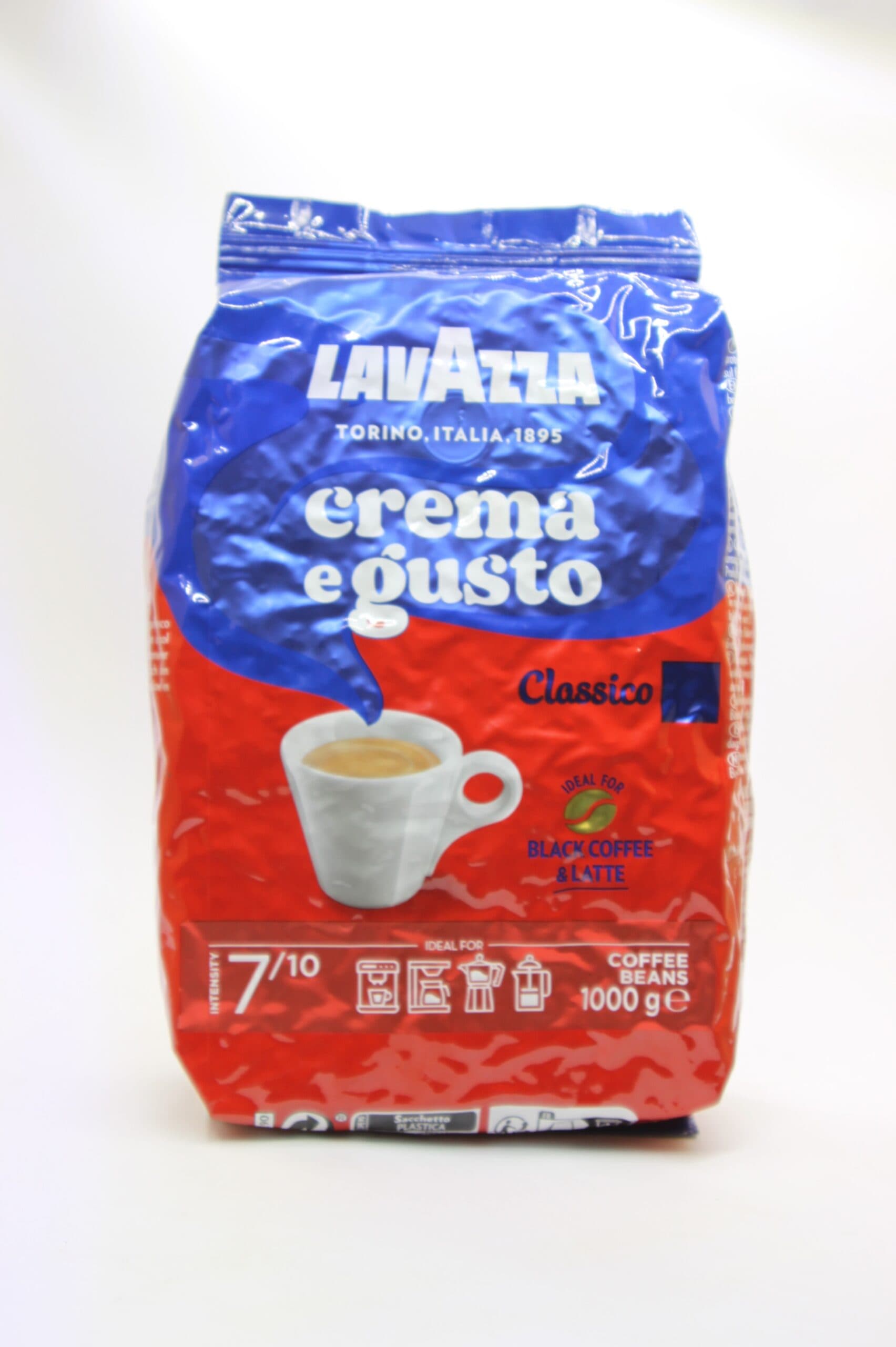 دانه قهوه لاواتزا crema e gusto