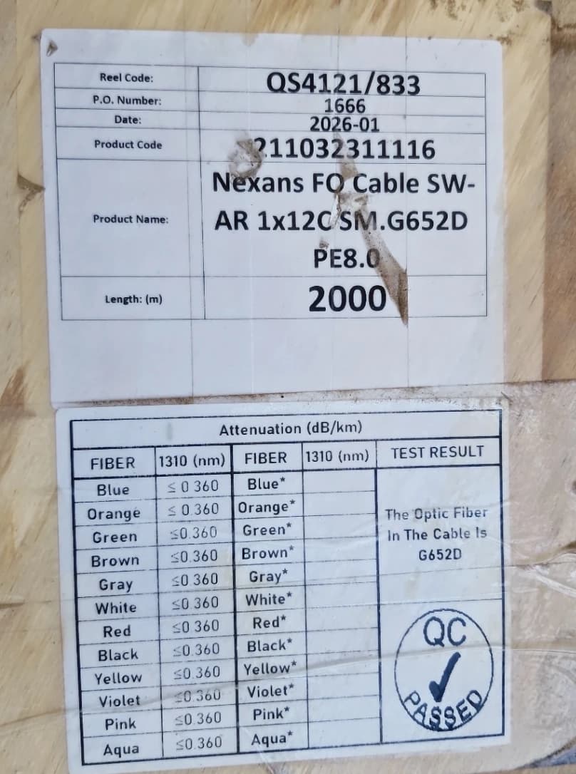 کابل فیبرنوری نگزنس 12 کور سینگل مود (وارداتی) — تصویر ۳