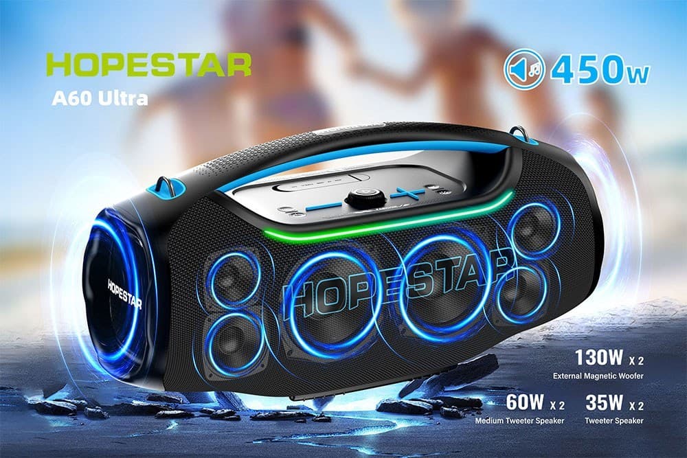 اسپیکر بلوتوث HOPESTAR A60 Ultra — تصویر ۳