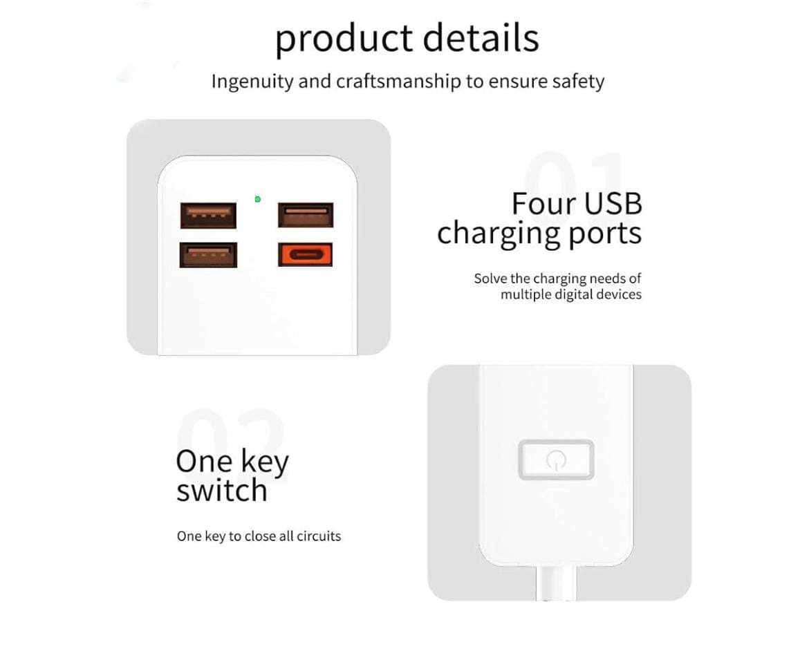 شارژر PD و چندراهی VIDVIE POWER STRIP — تصویر ۲