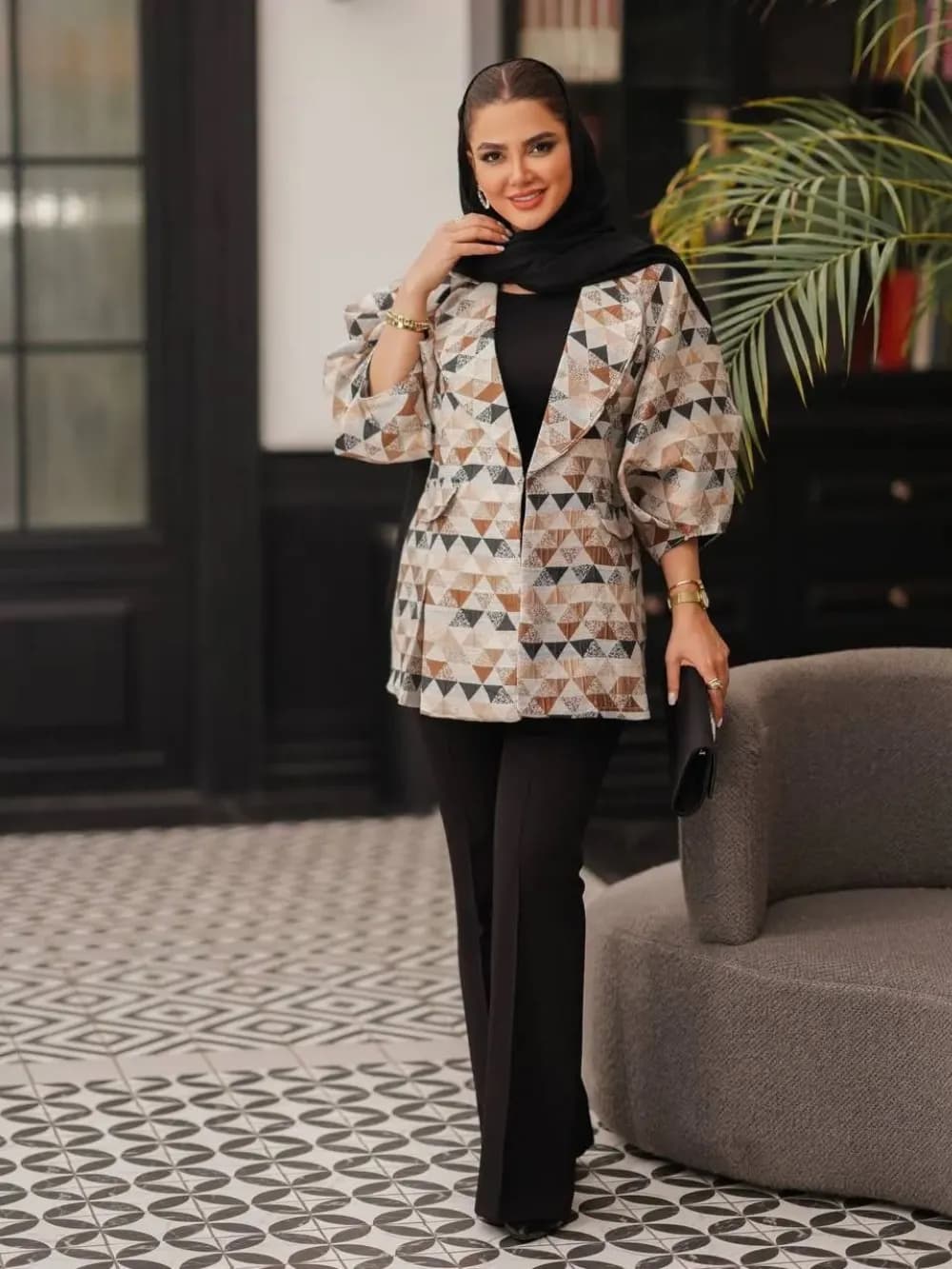 کت ژاکارد آرشال مغزی دار — تصویر ۲