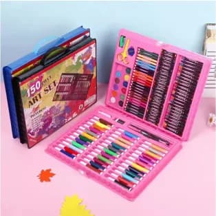 ست نقاشی ۱۵۰ تکه Art Set با کیس پلاستیکی – پکیج کامل رنگ و قلم برای نقاشی