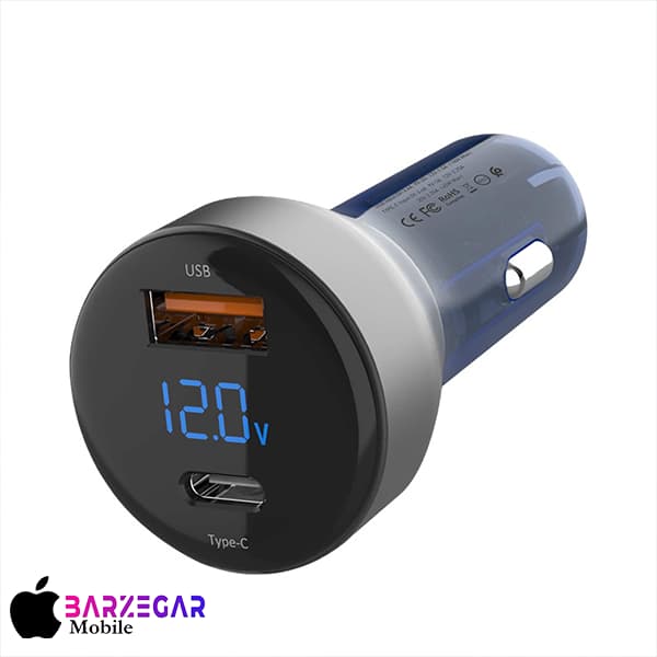 شارژر فندکی 63W ارلدام مدل Earldom ES-CC10 + کابل دو سر Type-c — تصویر ۲