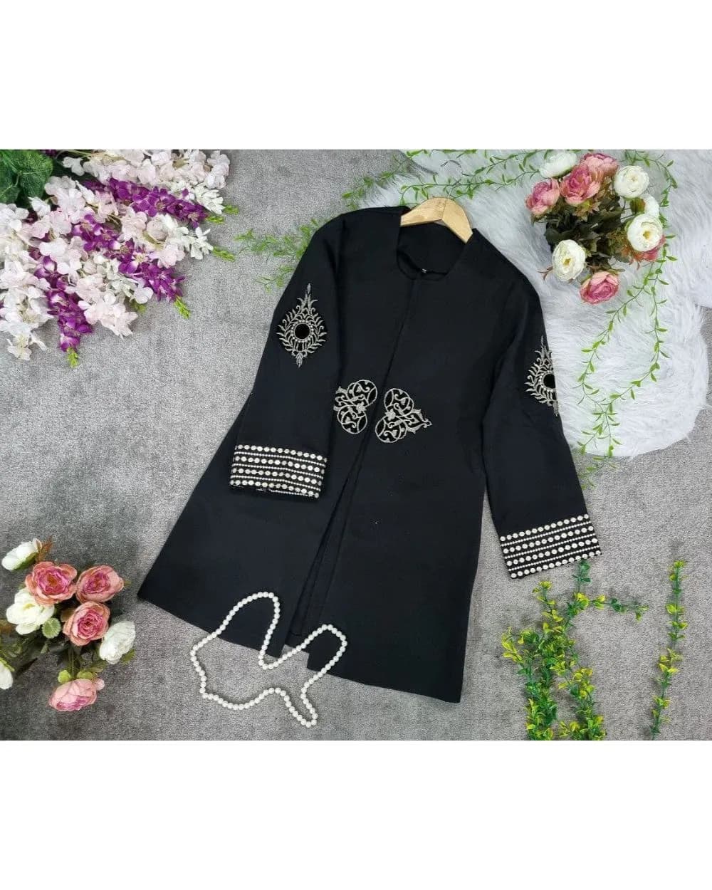 کت مانتویی فیروزه — تصویر ۳
