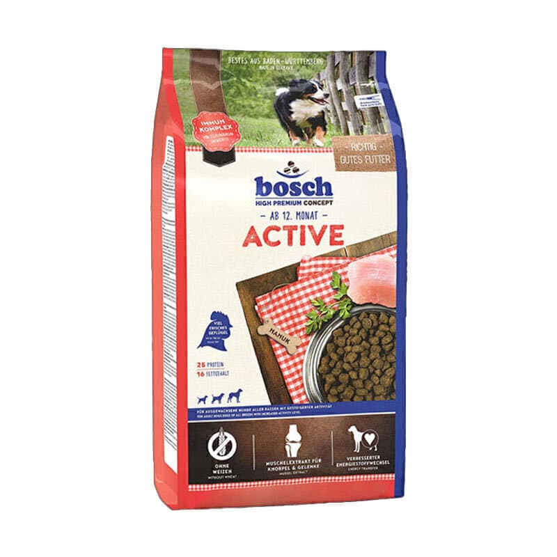 غذای خشک سگ بوش با طعم مرغ Bosch Active Poultry وزن 15 کیلوگرم — تصویر ۲