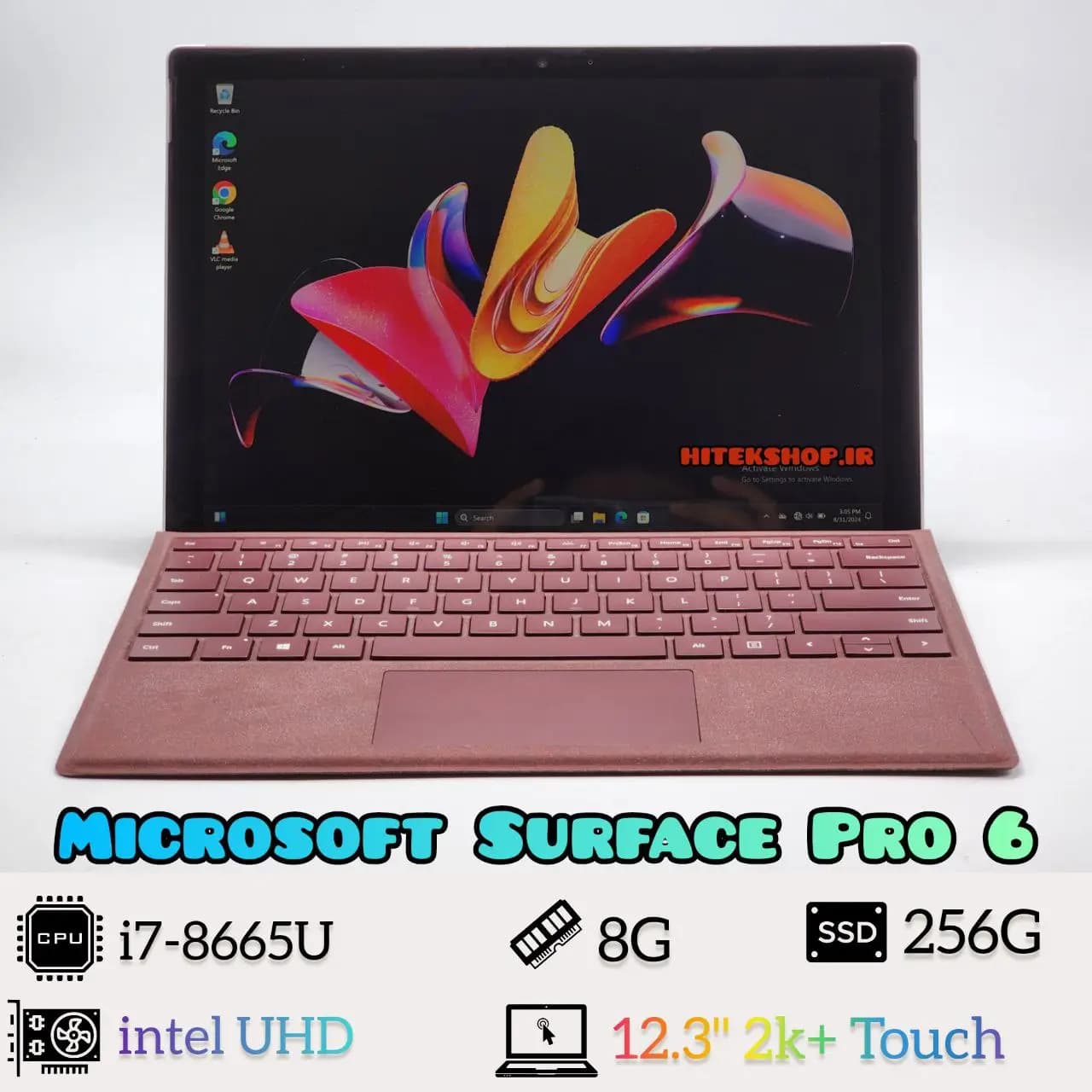 لپتاپ استوک 12 اینچی Microsoft Surface Pro 6 Silver — تصویر ۲