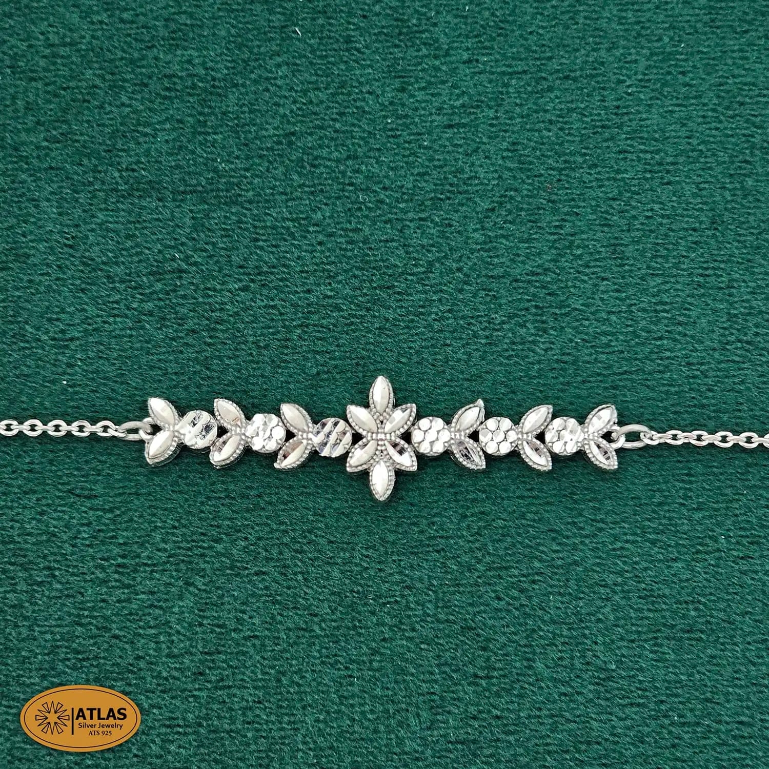 سرویس نقره زنجیری تراش زنانه بدون نگین 15.2 گرمی نقره اصل 925 — تصویر ۳