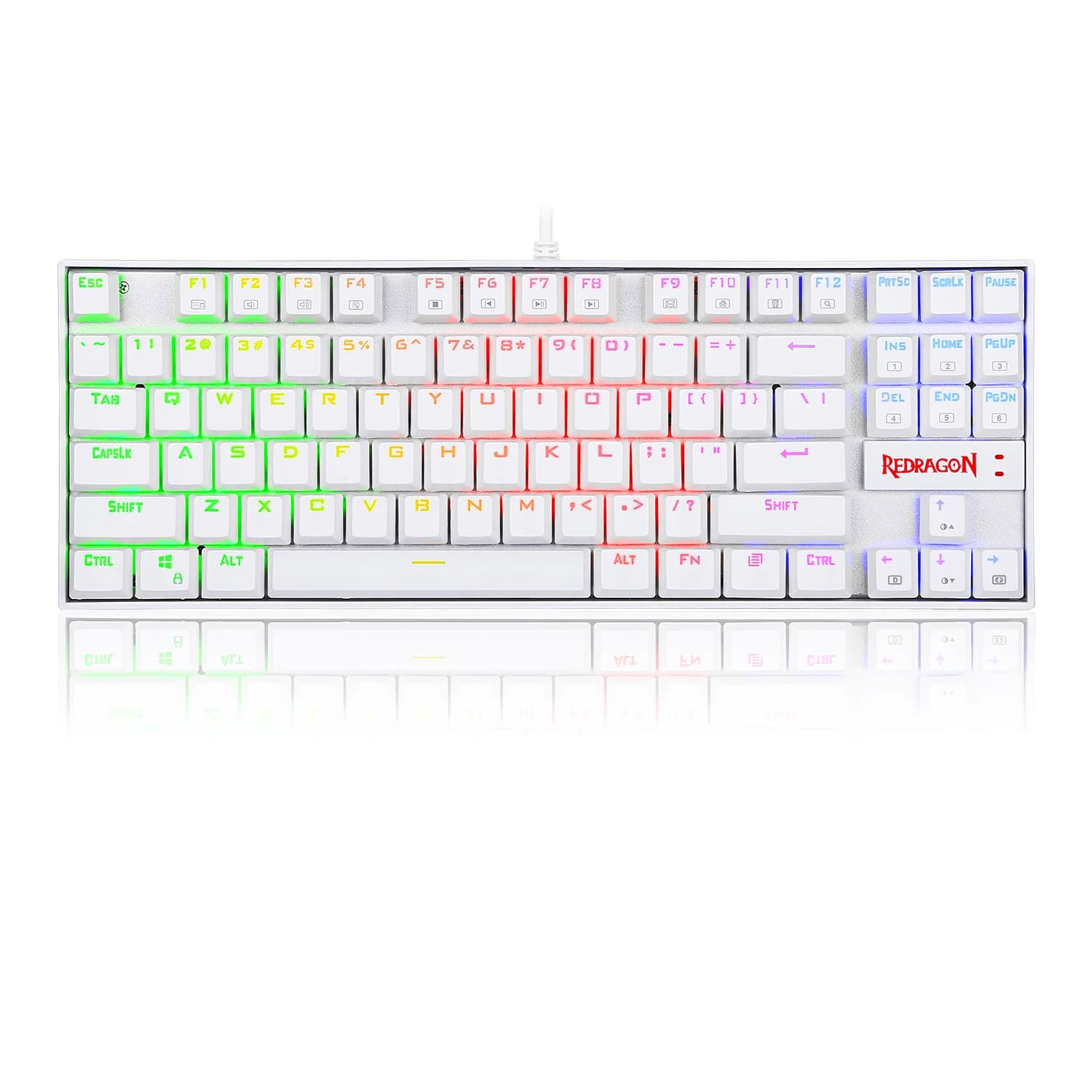 کیبورد گیمینگ باسیم ردراگون مدل K552 White — تصویر ۴