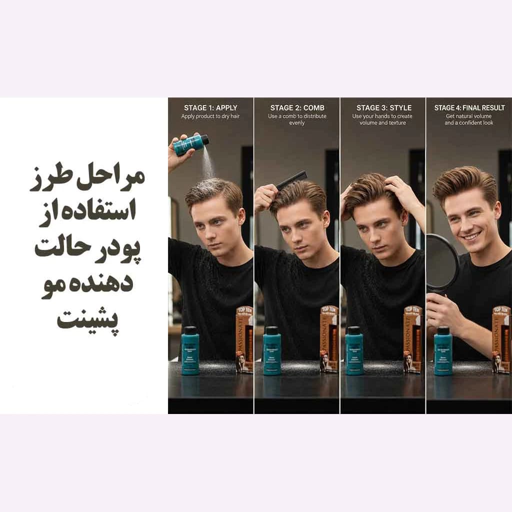 پودر حالت دهنده مو پشینت با نگهداری بالا — تصویر ۳