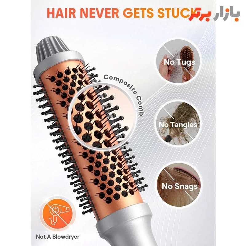 برس حرارتی حالت دهنده و حجم دهنده مو شیگلم هیر سایز 32 میلی متر مدل It-Curl Thermal Blowout Brush (اصلی) — تصویر ۴