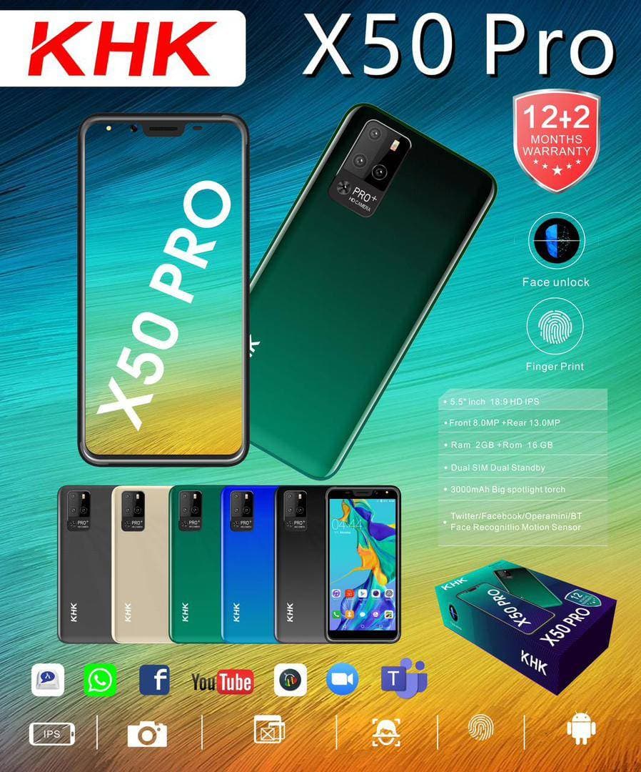 گوشی اندروید X50 pro مدل KHK (اقتصادی)